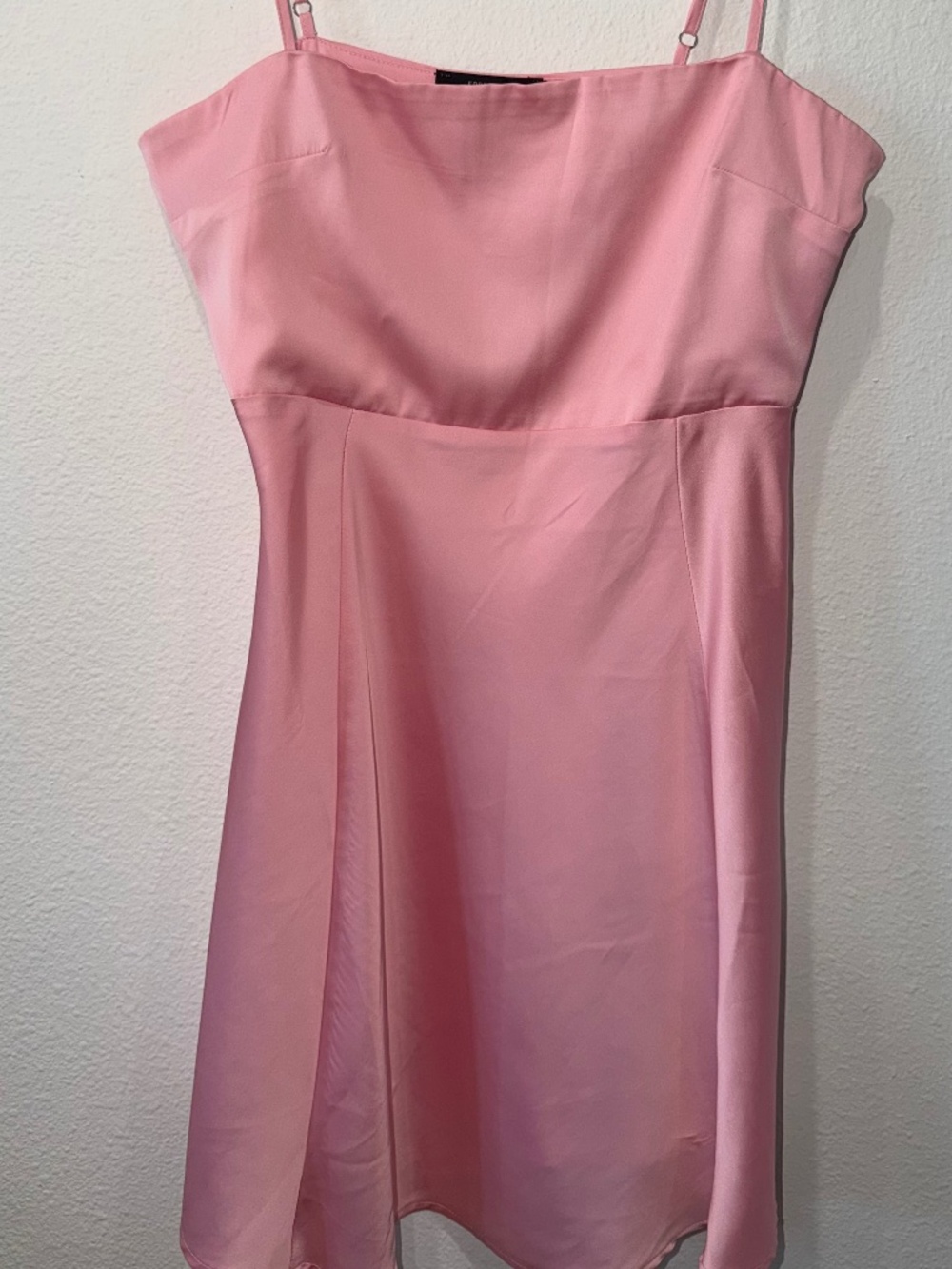 Pink slip on dress